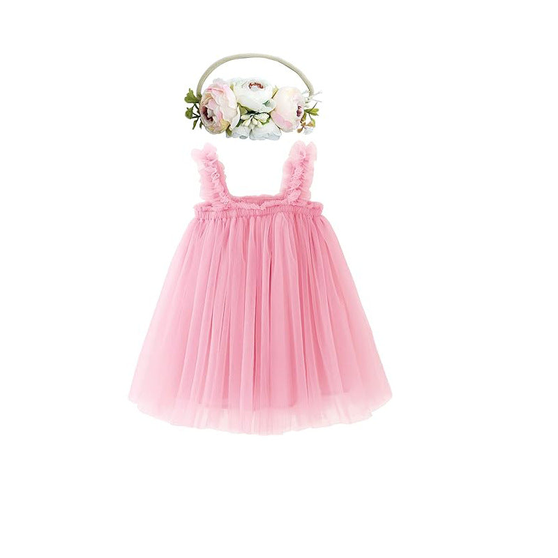 Summer Baby Girl Tutu Dress [ Get Free Flower Hairband ]